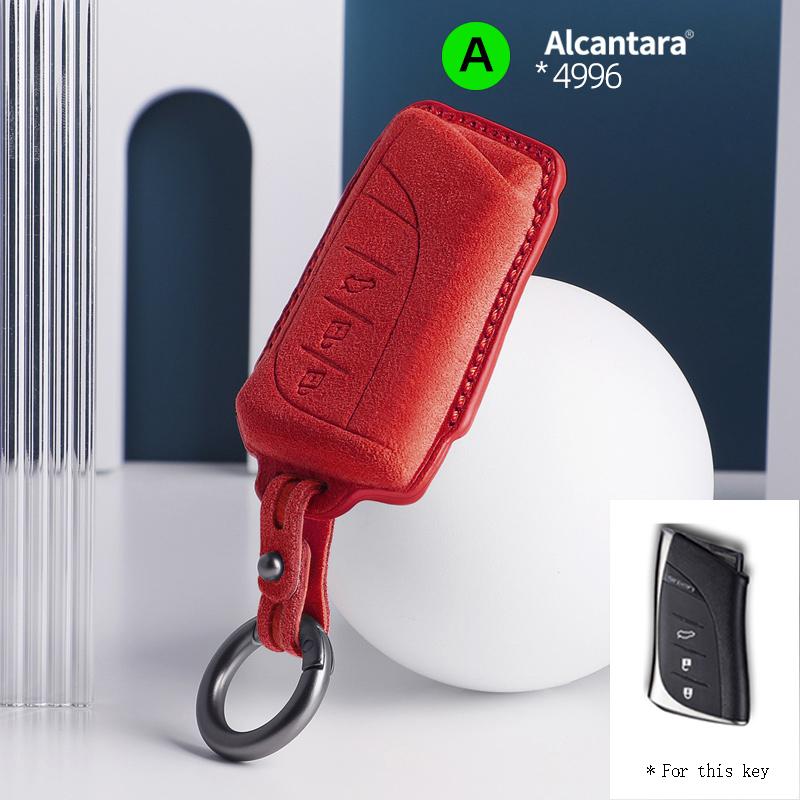 Interior Mouldings Alcantara For Lexus ES200 300H RX UX260 Car Key Case Accessories Keychain Suede Cover Shell Keychain Styling