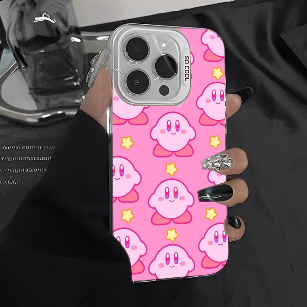 Stars K-Kirby Clear Phone Case For IPhone 16 15 14 13 12 11 Pro Max 17 Plus Colorful Cover