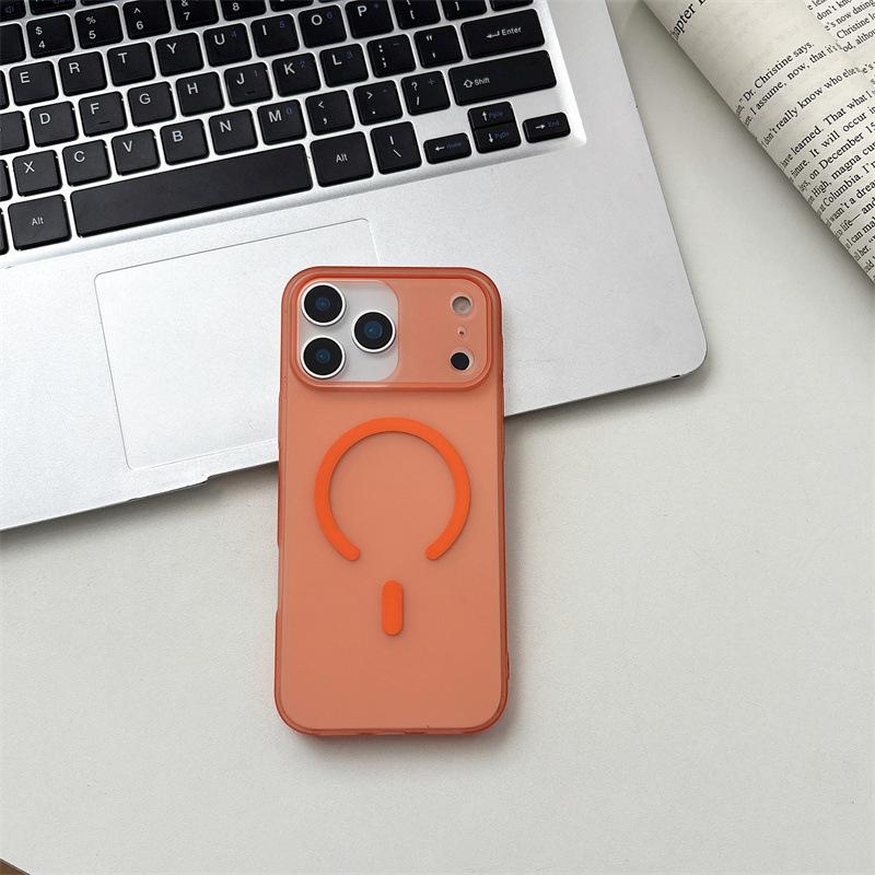 

Applicable To IPhone 17 Large Hole Ice Fog Magnetic Phone Case Apple 16 Ultra thin Skin Feeling Large Hole PC Anti Fall Protection Case iPhone 17