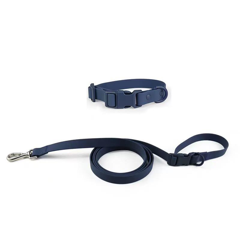 Macaron Color PVC Dog Collar Leash Set Waterproof Soft Pet Small Medium Large Dogs