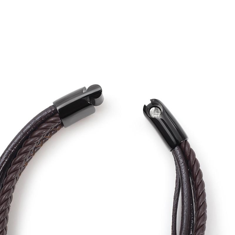 Meier Fashionable Leather Cord Handmade Braided Bracelet - Men's Bangle - Ethnic Style