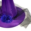 Children and Adults Halloween Rose Mesh Witch Hat Costume