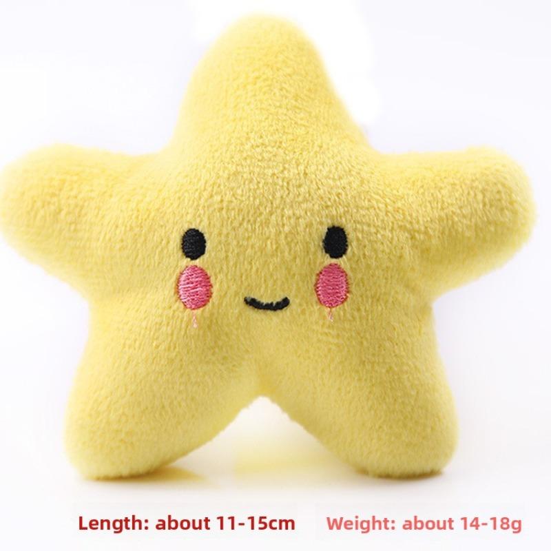 Pentagonal Smiling Face Dog Vocal Dog Plush Toy Cat Toy Pet Cat Toy