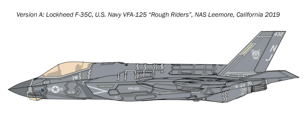Italeri 1/72 Scale US Navy F-35C Lightning II Plastic Model Kit IT1469 (Airplane)