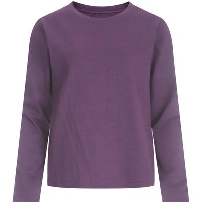 Shop   Women Basic Slip Semi Crop Daily Long Sleeve T shirT Dai Wsh 1153