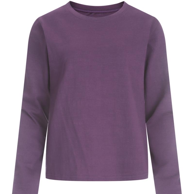 Shop Women Basic Slip Semi Crop Daily Long Sleeve T shirT Dai Wsh 1153