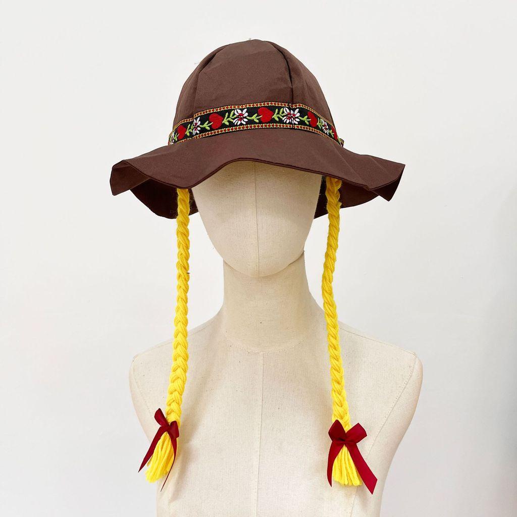 Cappello con treccia costume Oktoberfest per donna in tessuto poliestere Accessori Cosplay Halloween