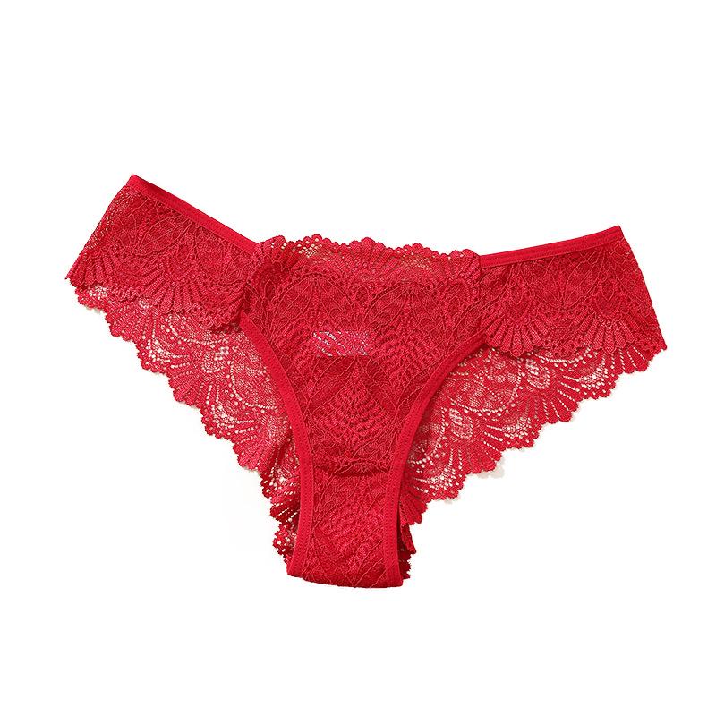 Women's Seamless Mid-Waist Lace Thong - Sexy, Breathable, Comfortable Hollowed-out Ladies' Underwear Bestseller