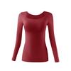 Light and warm square collar skin clothes, warm long-sleeved autumn and winter with chest pads, slim fit and bottom integrated bra
