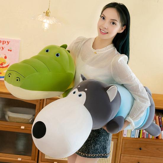 Crocodile Plush Doll Long Body Pillow for Hugging Supportive Waist And Back Cushion Soft Skin-Friendly Sleeping Pillow for Kids Adults