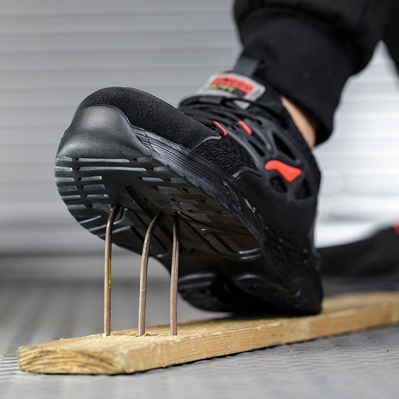 Breathable Work Safety Shoes Men Lightweight Protective Work Sneakers Anti-smash Anti-puncture Indestructible Men Safety Boots