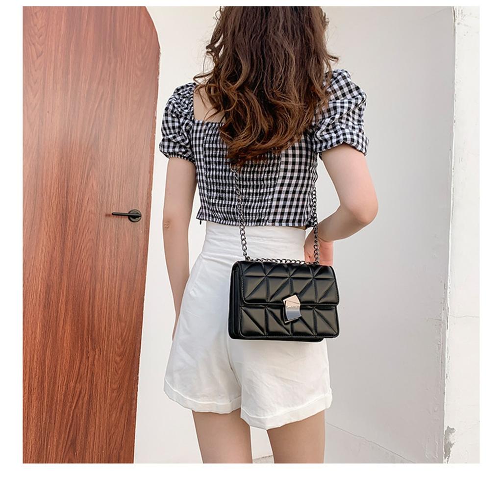 Diamond Chain Shoulder Bag Women's Bag Small Square Bag Temperament Lady Small Fragrance Style Bag Trendy Goddess Small Bag