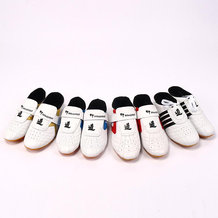 Boty na taekwondo a taiči se svrškem ze syntetické kůže a podrážkou z hovězí šlachy