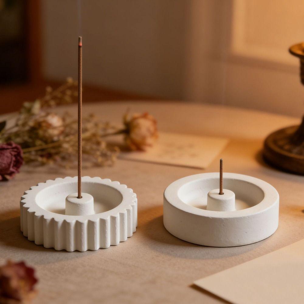 2Pcs Creative Incense Stick Holder Mold Soft 3D Plaster Mold Convenient Gypsum Mold  Making Supplies