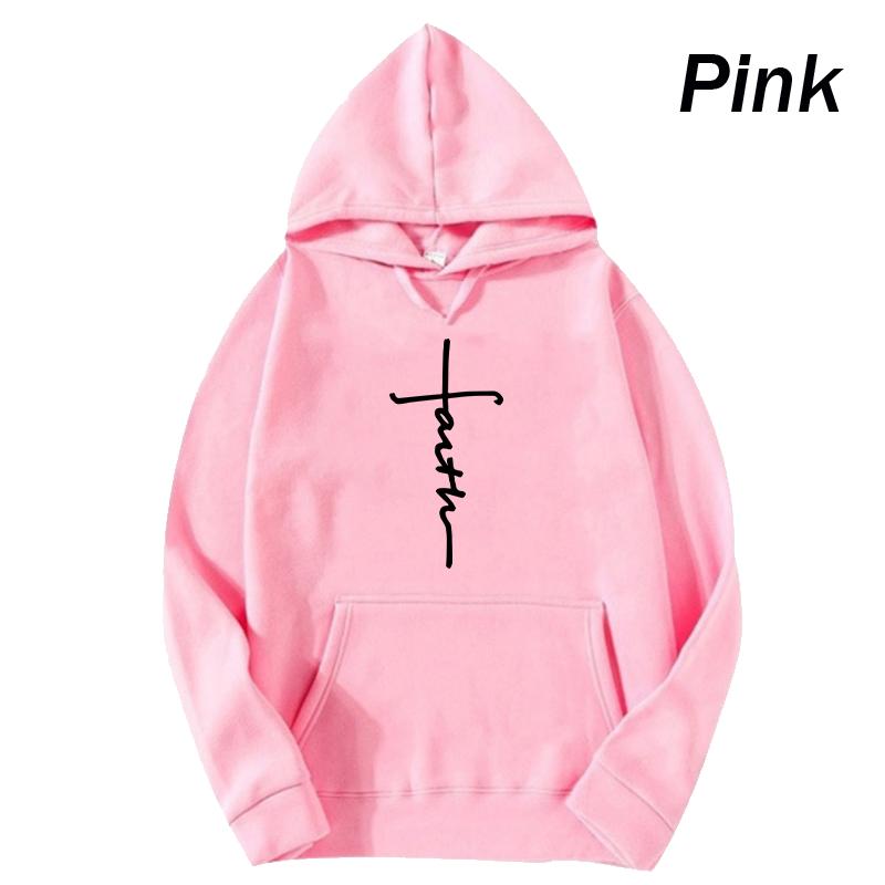 2025 Unisex Cool Faith Print Hoodie Sweatshirt Men Women Fleece Hoodie Fashion Sports Hoodie Crew Neck Hoodie Sweatshirt