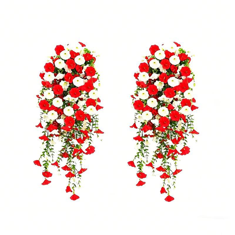 Artificial Plants Flowers Simulated Plants Morning Glory Vines Wedding Party Decoration Hanging Flower Garden Decor Accessories