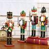 Nutcrackers Figures Wooden Ornaments Christmas Nutcracker Soldier Festive Puppet Home Decor Party Supplies For Shelf Window