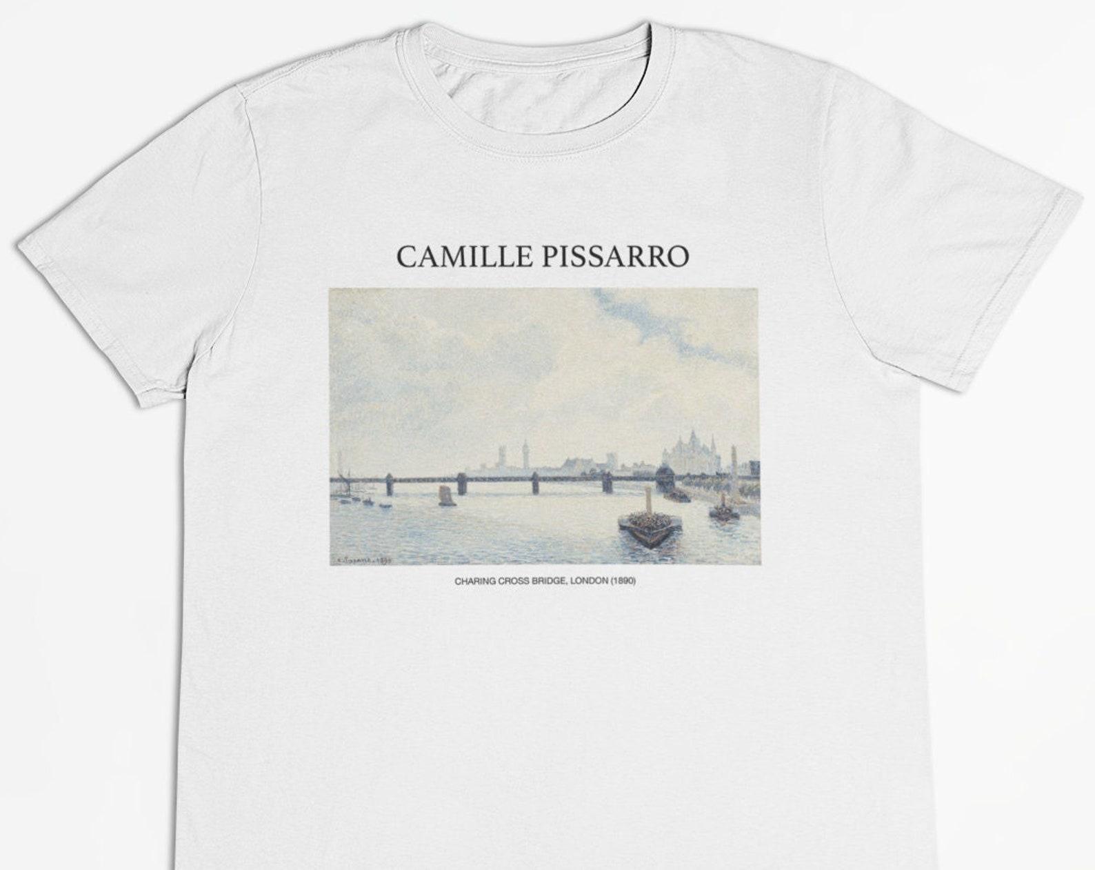 Camille Pissarro Charing Cross Bridge T-shirt: Impressionist Art, 100% Cotton S