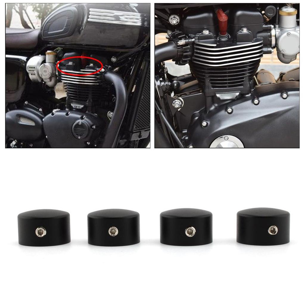 4Pcs Machined Head Bolts Caps Screws Nut Cover for Triumph for Thruxton R