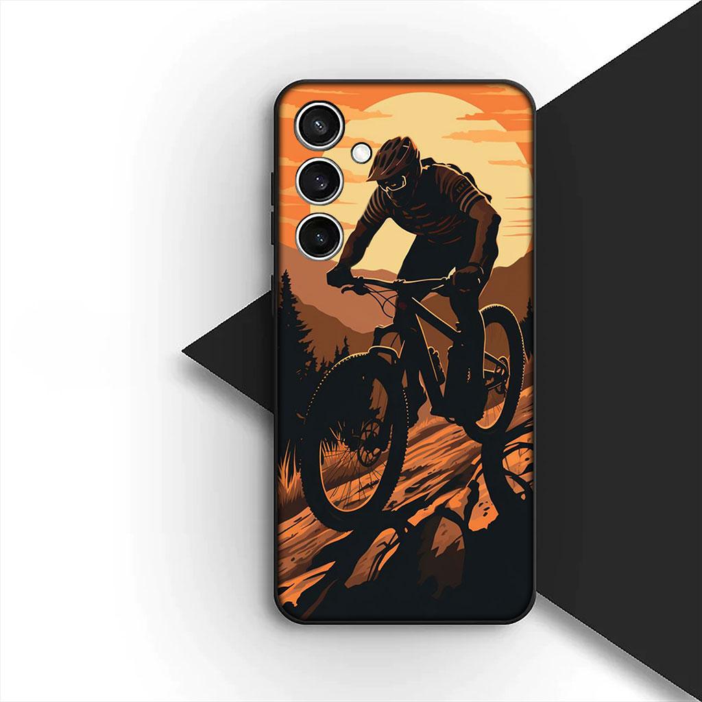 Art Mountain Bike Cycling Silicone Phone Cover for Motorola Moto Edge 70 60 Fusion NEO Pro G Stylus G56 G96 G04 G05 20 Soft Case