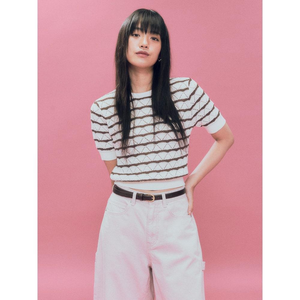 8Seconds Striped Knit Pullover Ivory (354851Kq30) Ivory/S