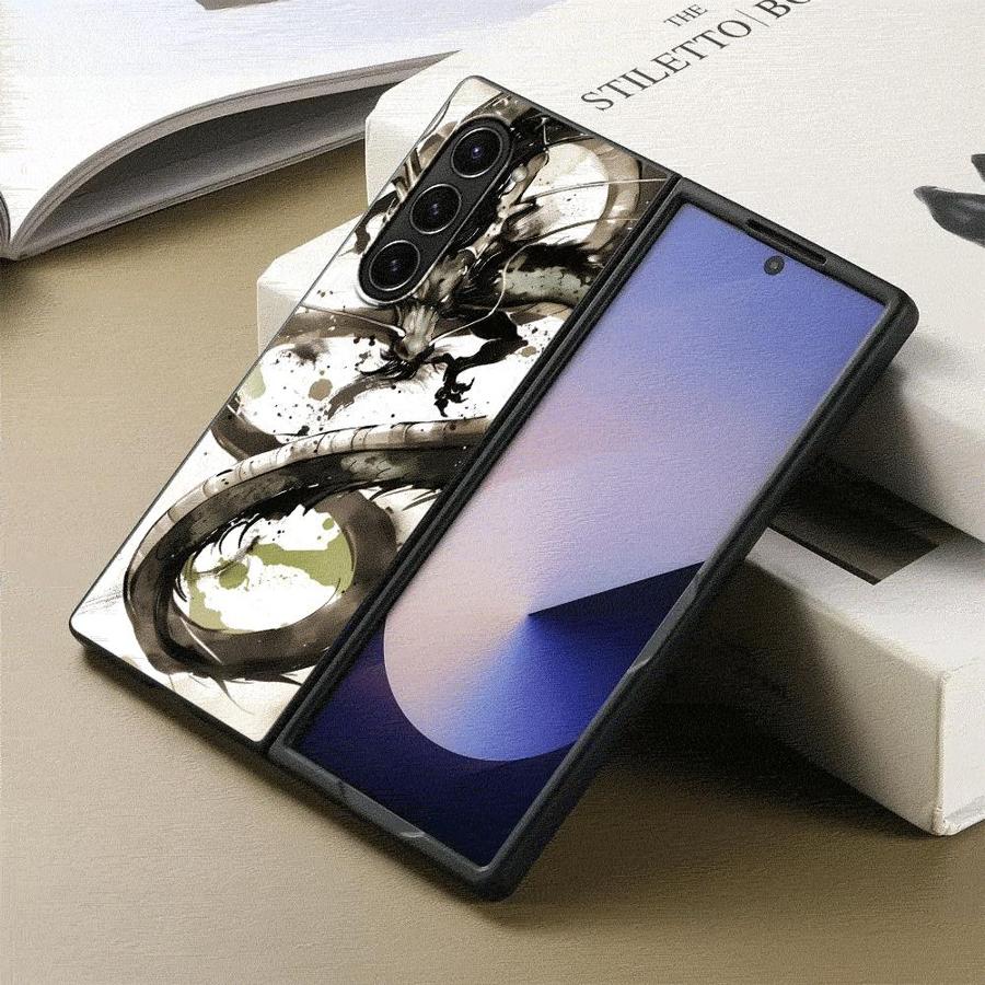 Case for Samsung Galaxy ZFold6 ZFold3 ZFold4 Z Fold 7 6 5 4 3 ZFold5 ZFold7 Back Phone Cover Dragon Ball Draw Goku