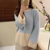 Korean Retro Color Matching Sweater Women's Autumn and Winter Temperament Design Sense Cuffs Beaded Heavy Industry Knitted Sweater