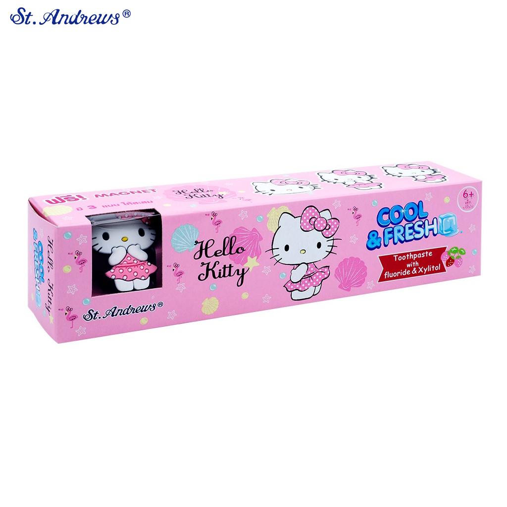 St. Andrews Hello Kitty Toothpaste Strawberry Scent 90 g & Toothbrush
