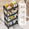 Compact Multi-Layer Rolling Storage Rack for Kitchen, Dorm, or Bathroom