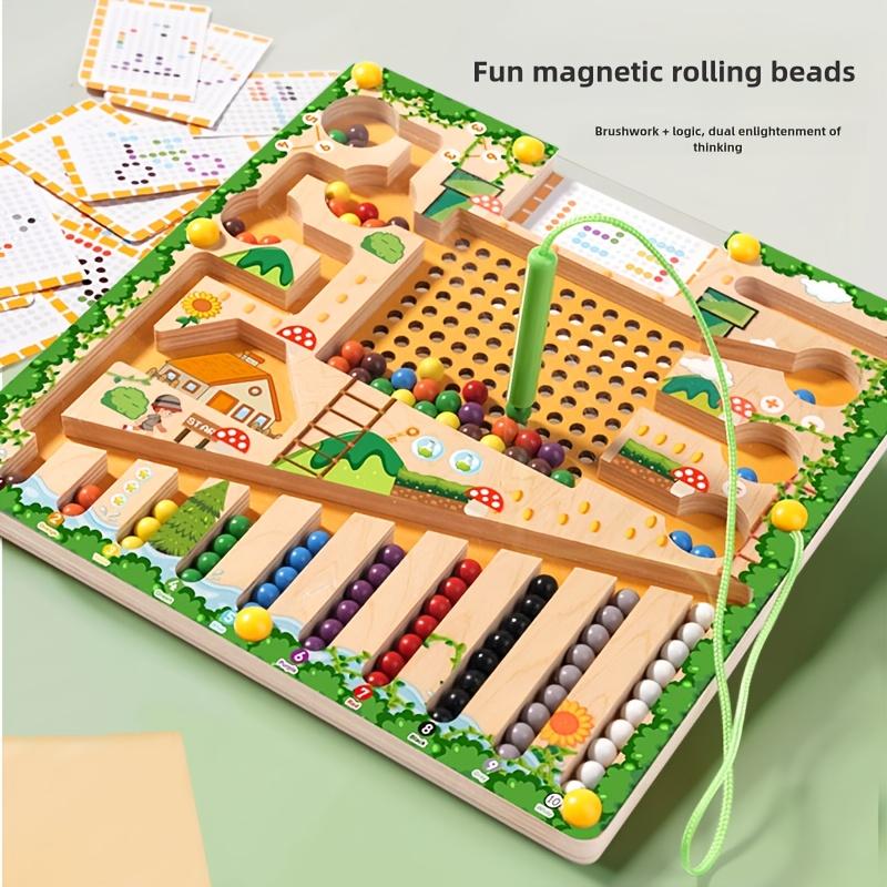 Fun Magnetic Maze Toy Color Sorting Focus Training and Brain Development Game for Kids