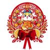 Traditional New Year Lucky Character Stickers Red Door Couplet Ornaments  Window Decoration
