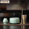 Kiln Change Crystal Glaze Ice Flower Tea Set Complete Set Japanese Matcha Set Kit Tea Ceremonial Kitchen Gadgets for Tea Lovers