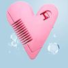Pink Mini Hair Trimmer Love Heart Shape Hair Cutting Comb Body Hair Removal Pubic Hair Brushes With Blades
