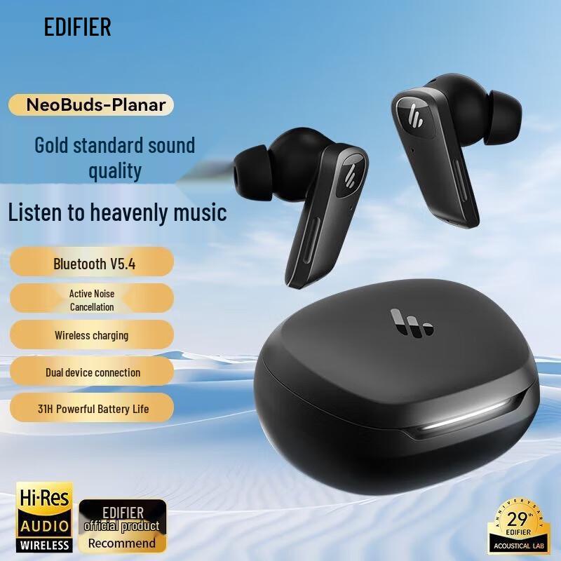 EDIFIER NeoBuds Planar True Wireless Active Noise Cancelling Earbuds