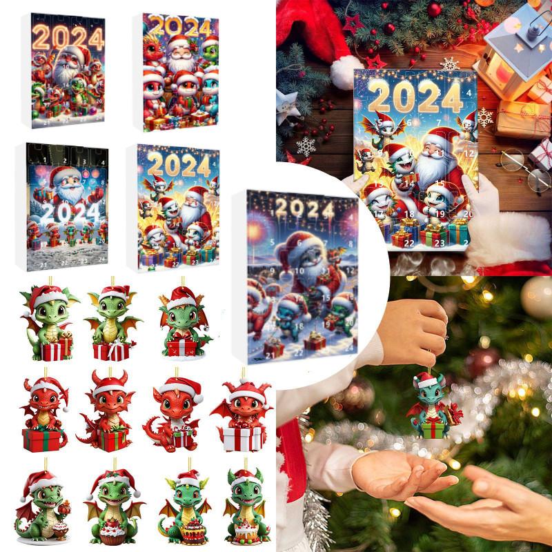 Unique Christmas Mystery Box Advent Calendar Countdown With 24 Festive Dragon Charms