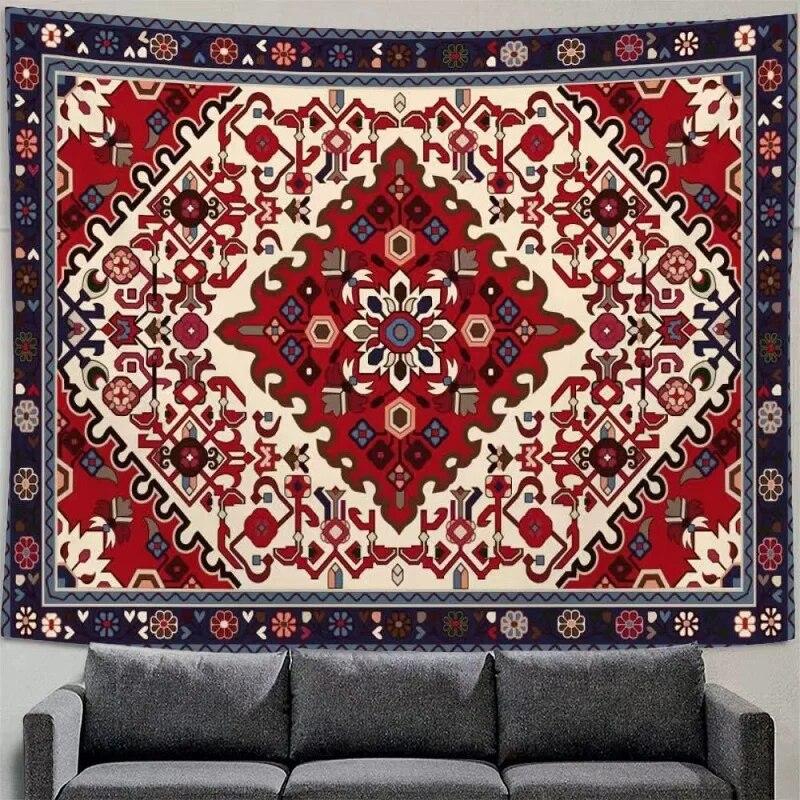Persian Tapestry Wall Hanging Beach Blanket Mattress Psychedelic Bohemian Yoga Mat Mandala Tapestry