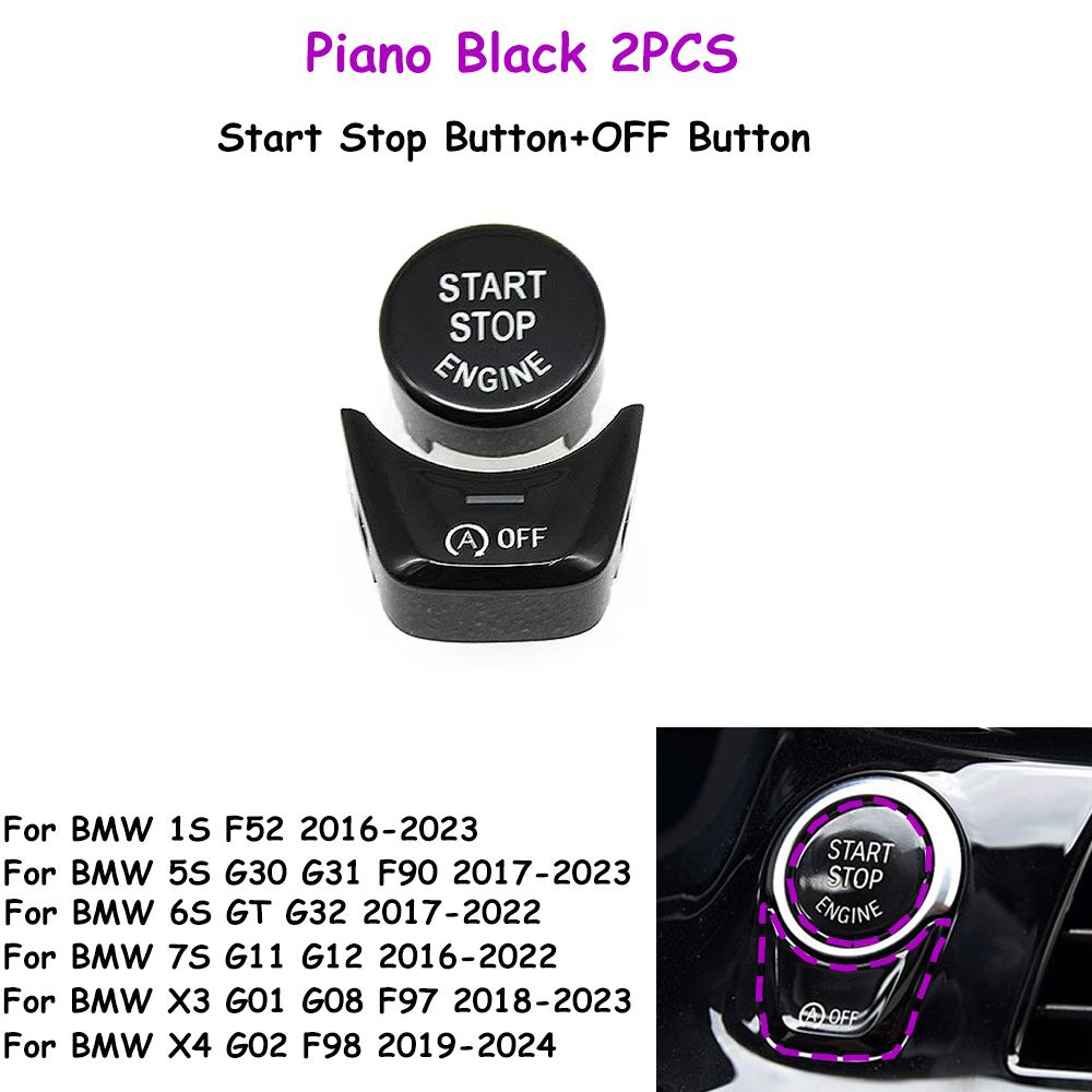 F52 G30 G31 G01 G08 G02 F98 G32 G11 G12 Engine Ignition Start Stop OFF Switch Button Cover Trim For BMW 1 5 6 7 X3 X4 Series