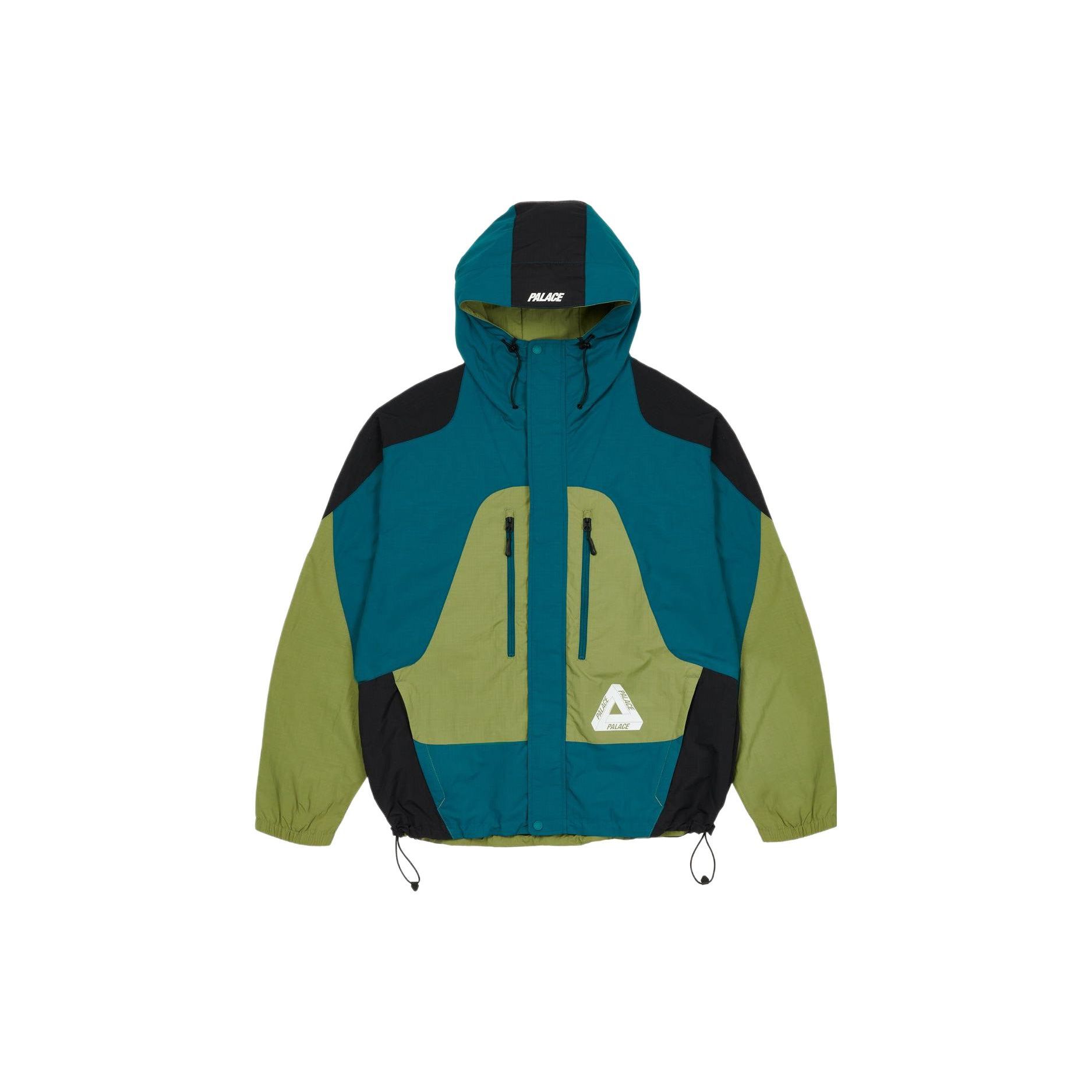 

Palace Куртка-ветровка с капюшоном на молнии в стиле пэчворк SS22, унисекс, верхняя одежда, черный, оливковый, бирюзовый, P21JK040 M