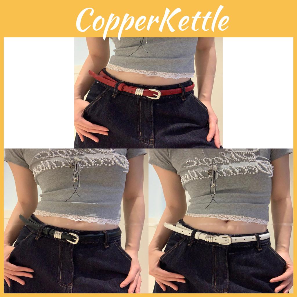 Vintageinspired Pu Leather Waist Belt For Women With Classic Pin Buckle For Summer