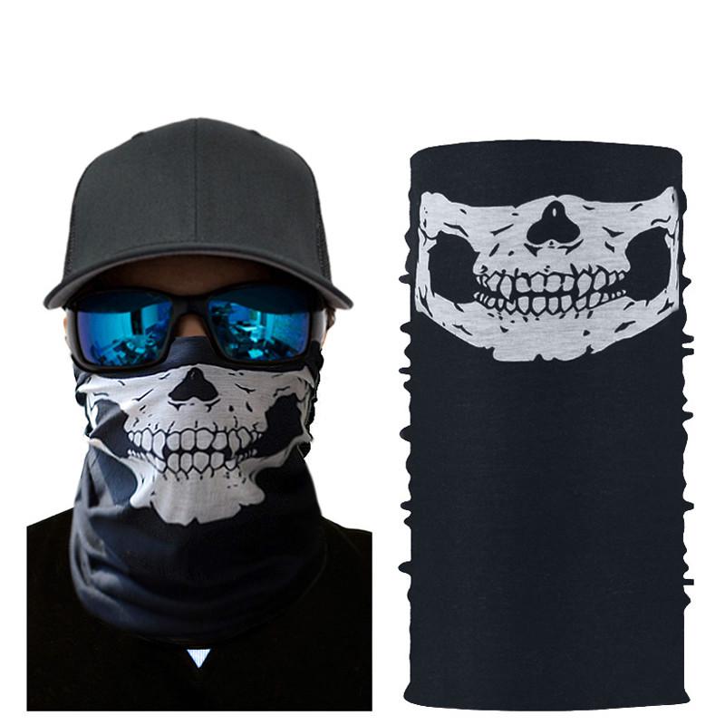 Lot De 2 Cache-cou Multifonctions Tête De Mort - Microfibre, 12 Façons De Le Porter, Pour Sport Et Déguisement