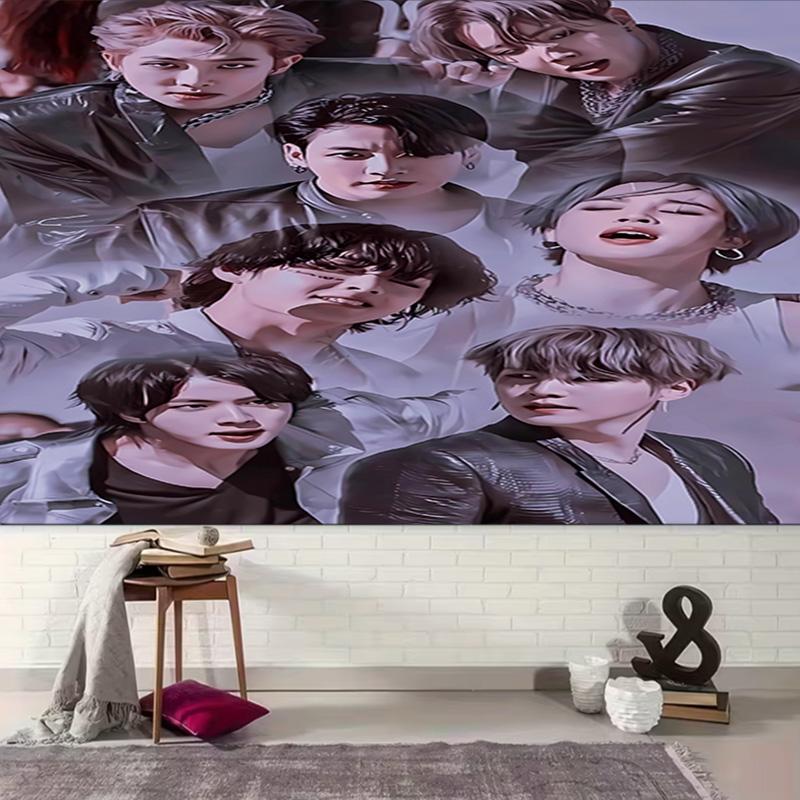 1pc Kpop BTS1 Tapestry, Living Room, Bedroom, Office, Party Decor, Ideal Festive Gift