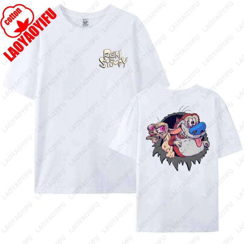 Ren and Stimpy Adulting Whats That TShirt High Quality Cotton Shirt Mens Womens Camisetas Trending Hipster Cotton Unisex Tee