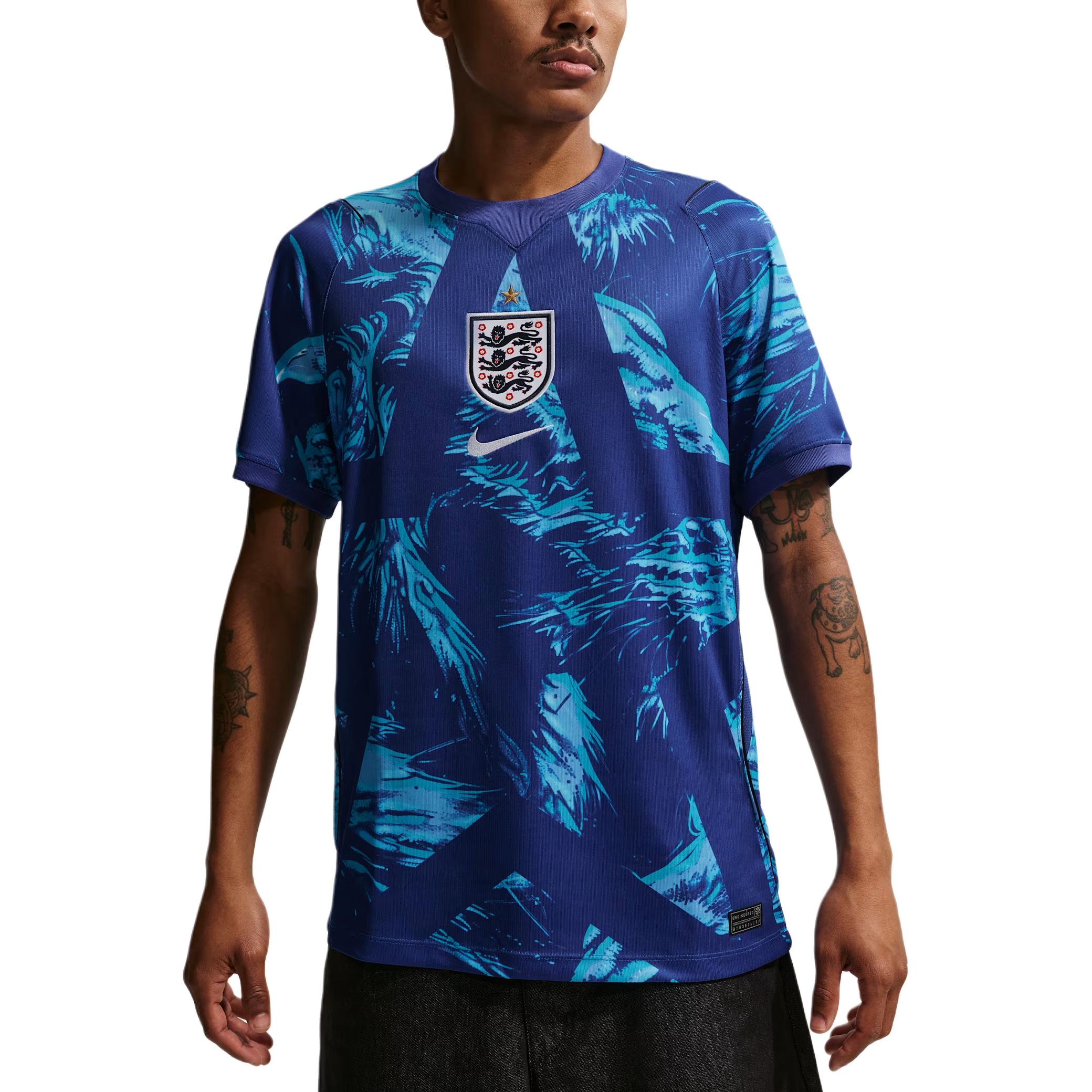 Nike Dri-Fit 2026 Season England Team Goalkeeper Fan Version Quick-Dry Crew Neck Pullover Replica Short Sleeve Football Shirt Men tops IB5295-489 S