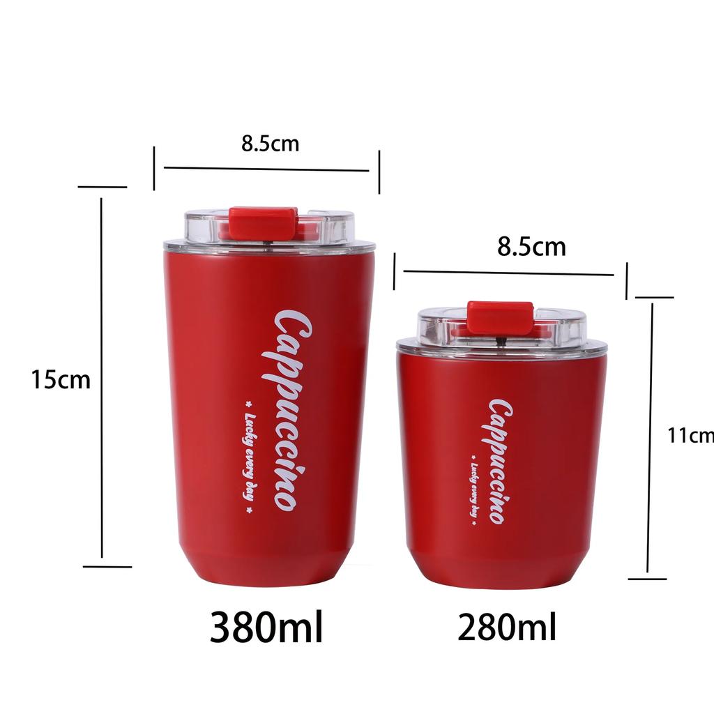 14oz Stainless Steel Insulated Cup Double-Layer Vacuum Direct Drinking Coffee Cup Creative Car Portable Water Cup Water Bottle YLE432