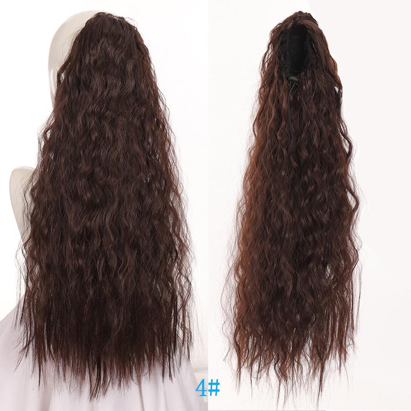Drawstring Puff Long Kinky Afro Curly Ponytail Synthetic African American Hair Extension Ponytail Clip In Hairpiece