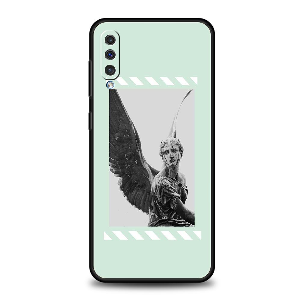 Cartoon Statue Abstract Art Phone Case for Samsung Galaxy A56 A36 A26 A16 A34 A24 A42 A22 A20 A12 A40 A30 A10 5G Soft TPU Cover