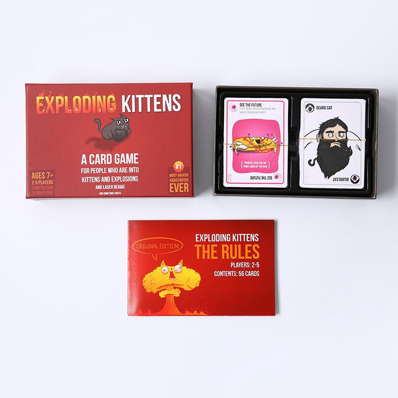 

Английская версия You ve Got Crabs Exploding Kittens Music Kittens Повседневная семейная игра Настольная игра красный