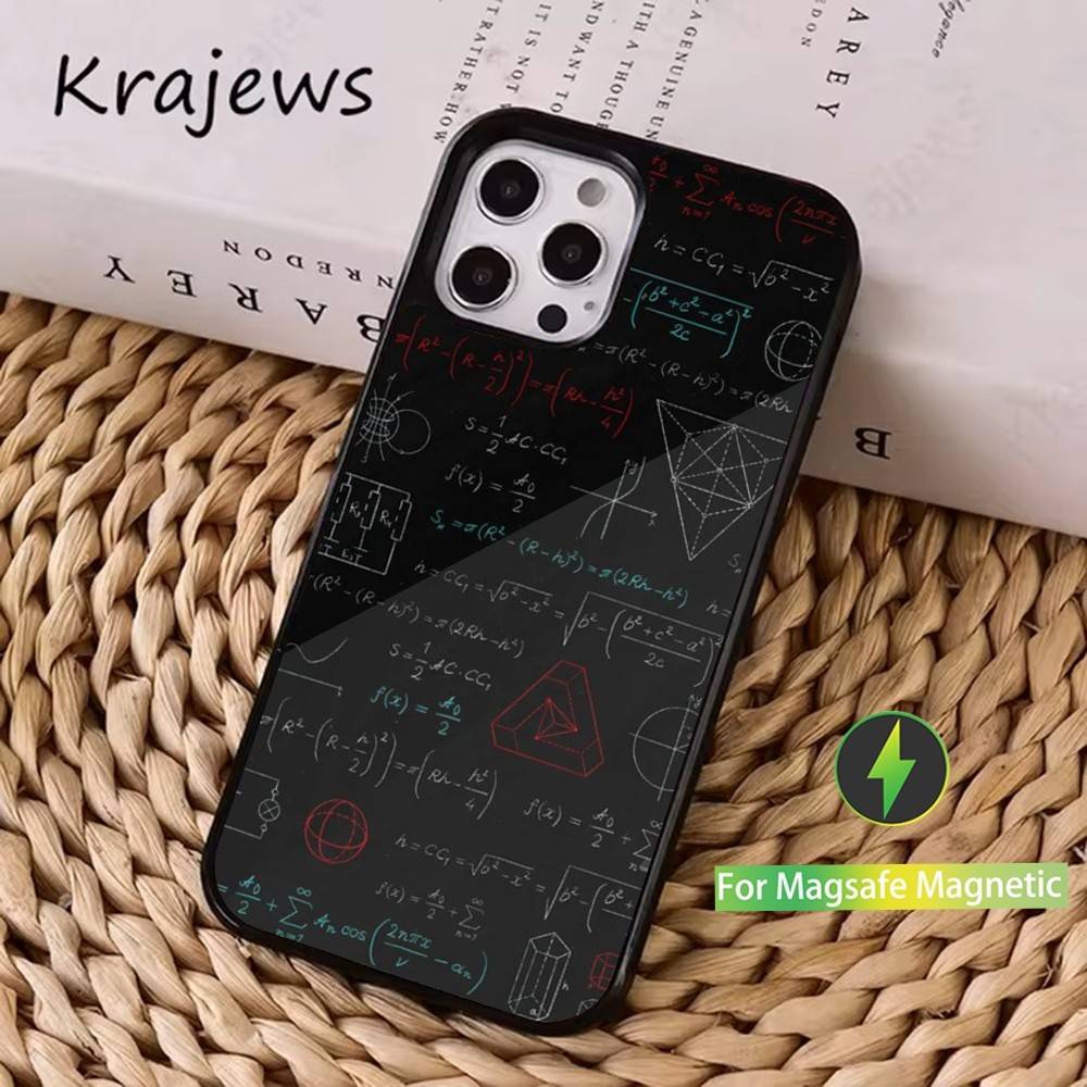 Chemical Math Physics Phone Case For iPhone 16,15,14,13,12,11,Pro,Max,Plus,Mini, Magsafe,Magnetic Wireless Charging Case