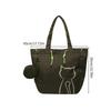 Womens Bag Large Capacity Shoulder Bag Canvas Handbags Cat Print Shopping Bag Student School Bag for Daily Travel Dating  Green