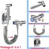 Handheld Bidet Sprühset Edelstahl Sprühpistole Dusche Handheld Toiletten Bidet Wasserhahn Sprüher Duschkopf Selbstreinigend